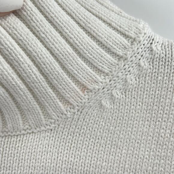 J. Crew Women's Cotton turtleneck sweater in stripe - Ivory/Black - XS - NWT - Picture 8 of 9